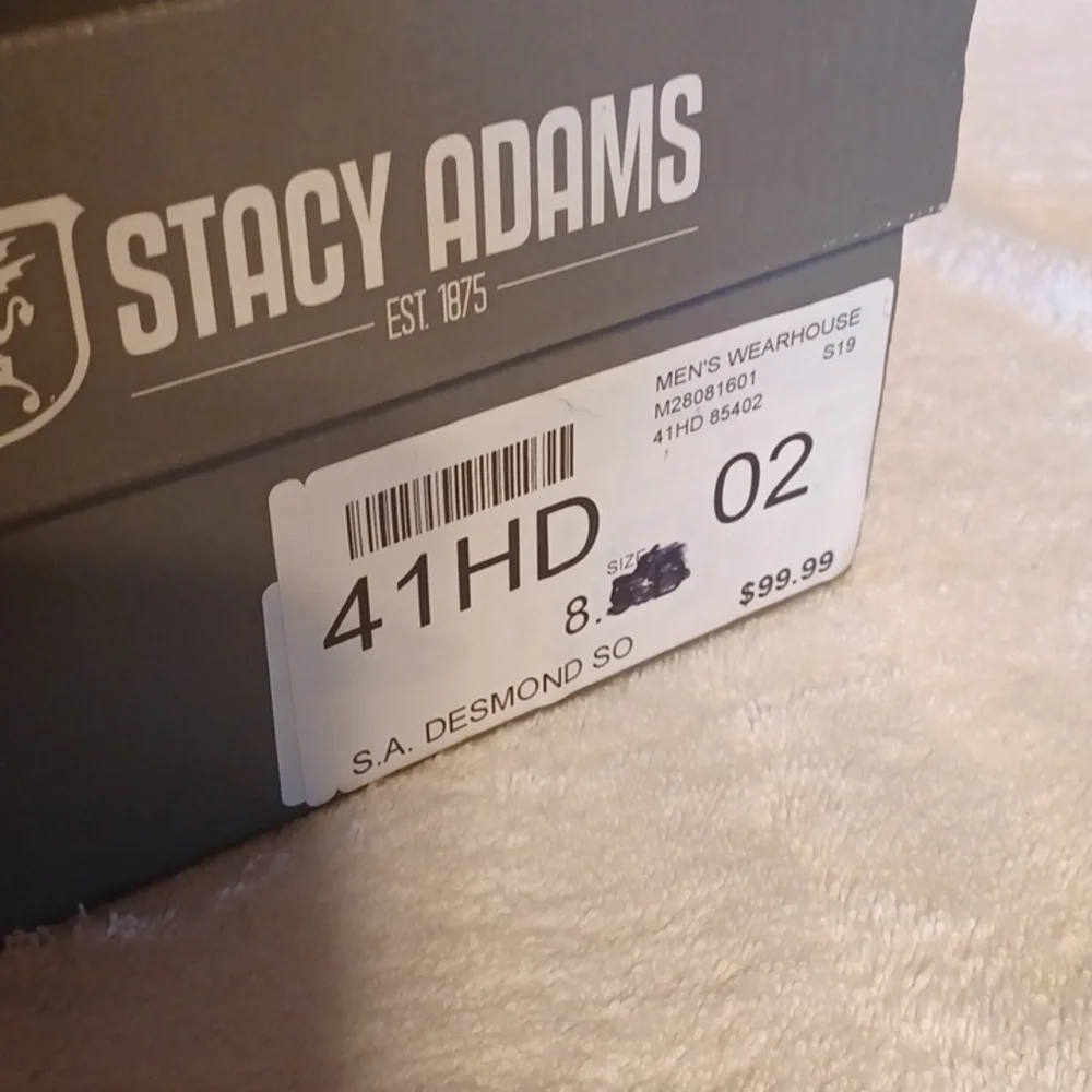 Stacy Adams men's shoes black leather size 8